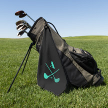 Modern Golf Monogram Pro Golfer Sports Black Green