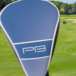  Modern Golfer Personalized Initials Royal Blue Golf Head Cover
