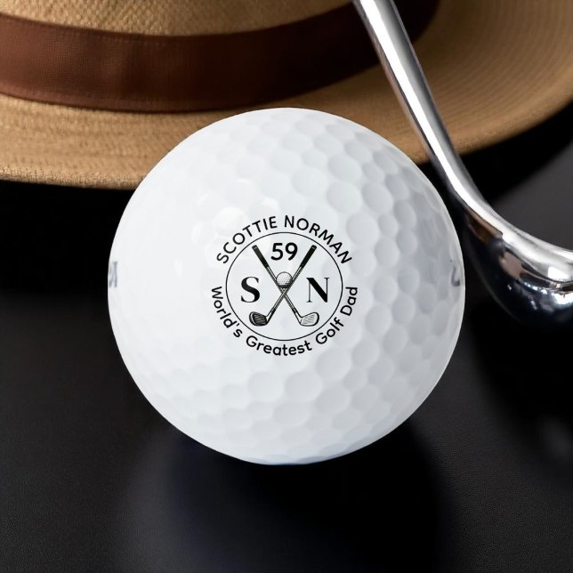 Modern Golfer 'World's Greatest Golf Dad'  Balls (Creator Uploaded)