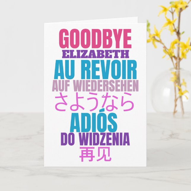 Modern Goodbye Farewell Card (Yellow Flower)