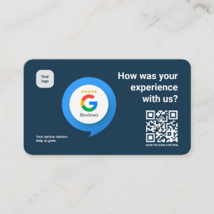 Modern Google Review QR Card   How Was Your Experi