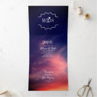 Modern Gorgeous Pink Sunset Sky Dark Clouds