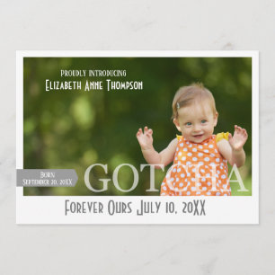 Modern Gotcha Day - Adoption Announcement