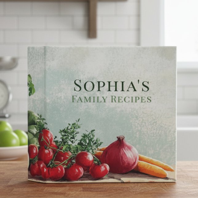Modern Gourmet Garden Monogram Recipe Binder (Creator Uploaded)