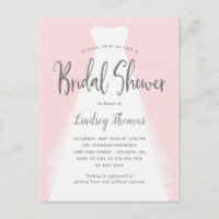 Modern Gown Bridal Shower Invitation