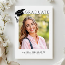 Modern Grad Cap Minimalist Graduation Photo