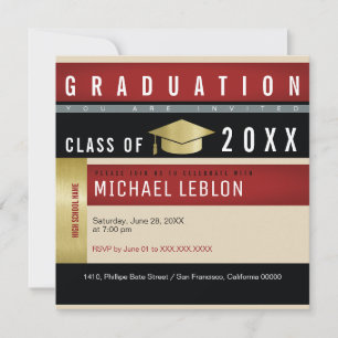 modern grad invite for student guests