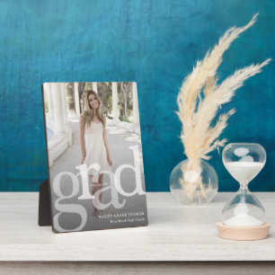 Modern GRAD Overlay Class Year Photo Graduation Plaque