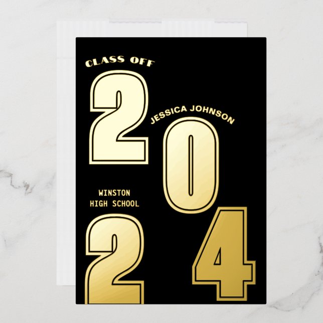 MODERN GRAD PARTY FOIL INVITATION (Envelope)