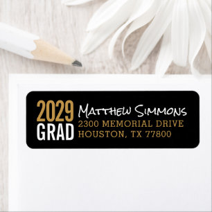 Modern Grad Personalized Return Address