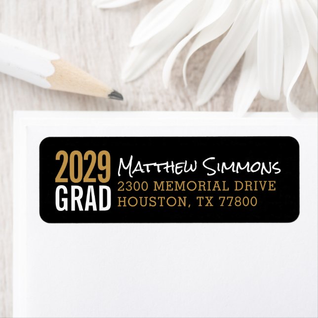Modern Grad Personalized Return Address (Insitu)