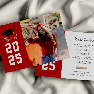Modern Grad Photo Graduation 2026 Party Invitation