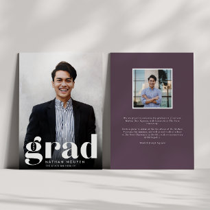 Modern Grad Photo Graduation Announcement