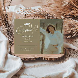 Modern Grad Photo Graduation  Announcement