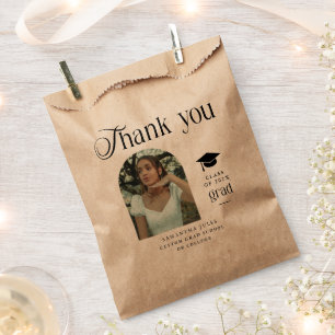 Modern Grad Photo Graduation Arch Thank You Favour Bag