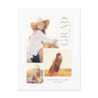 Modern Grad Type 3 Photo Collage Gold