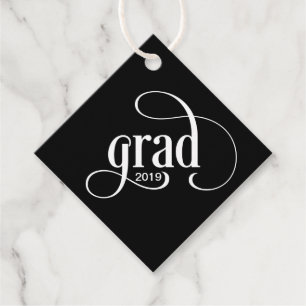Modern Grad Typography with Class Year Favour Tags