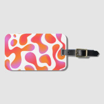Modern Gradient Blobs Pattern in Pink and Orange