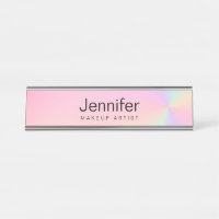 Modern gradient colorful holographic makeup artist