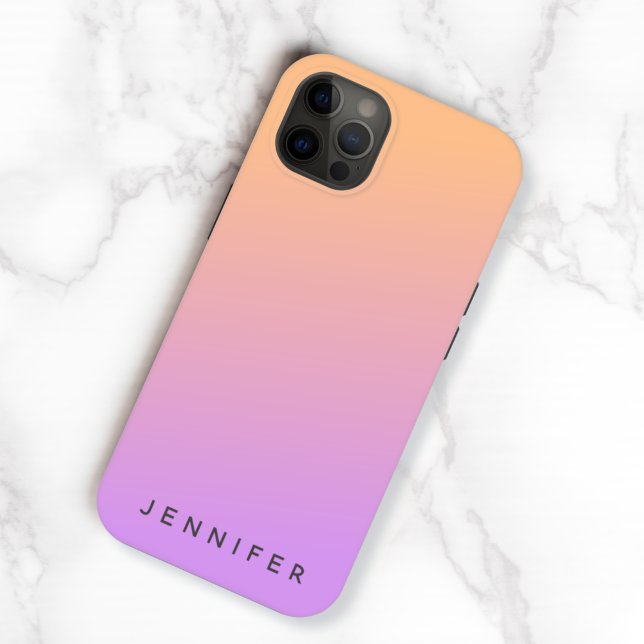Modern Gradient Fade | Orange Purple Sunset Trendy Case-Mate iPhone Case (Creator Uploaded)