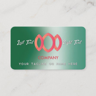 Modern Gradient Metallic Green Template Business Card