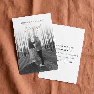 Modern Gradient Photo Engagement Announcement