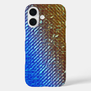 Modern Gradient Ripple Pattern Design iPhone 16 Case