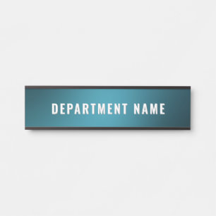 Modern Gradient Simple Department Name Door Sign