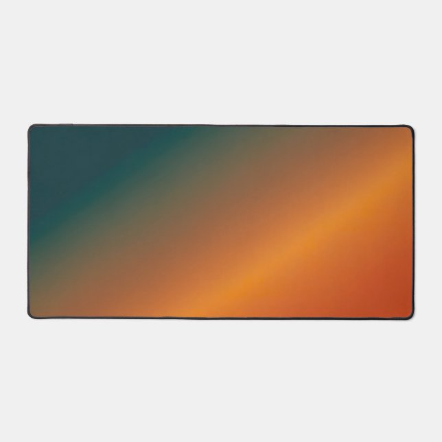 Modern Gradient - Teal and Orange Fade Desk Mat (Front)