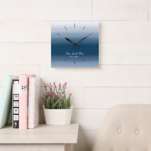 Modern Gradient Wall Clock - Home Sweet Home 