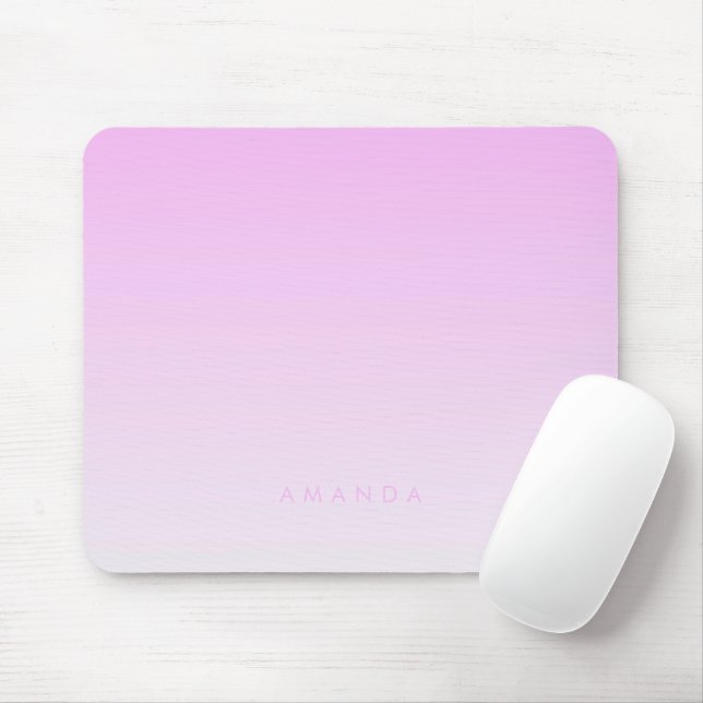 Modern Gradients Pink Minimalist Personalize Mouse Pad (With Mouse)