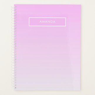 Modern Gradients Pink Minimalist Personalize Planner