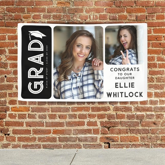 Modern Graduate 2 Photo Graduaton Banner (Creator Uploaded)