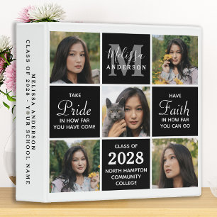 Modern Graduate 5 Photo Black Graduation Binder