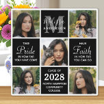 Modern Graduate 5 Photo Collage Black Graduation Plaque<br><div class="desc">Celebrate your graduate with these modern and elegant photo collage graduation plaque. Customize with 5 of your favourite senior or college photos, and personalize with monogram initial, name, graduating year, high school or college name. Inspirational quote: "Take Pride in how far you have come, Have Faith in how far you...</div>