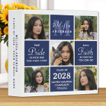 Modern Graduate 5 Photo Navy Blue Graduation Binder<br><div class="desc">Graduation Photo Album & Graduate Memory Book ~ modern and elegant photo collage graduation photo album. Customize with 5 of your favourite senior or college photos, and personalize with monogram initial, name, graduating year, high school or college initials. These unique trendy and stylish graduation binders will be a treasured keepsake....</div>