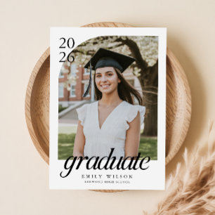 Modern Graduate Arch Photo Graduation Party Invitation