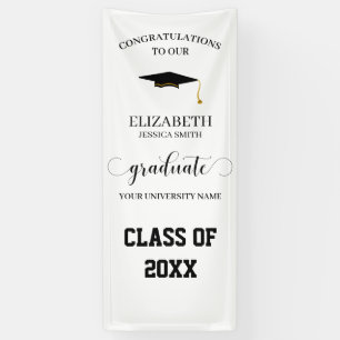Modern Graduate Class of 20XX Graduation Door Banner