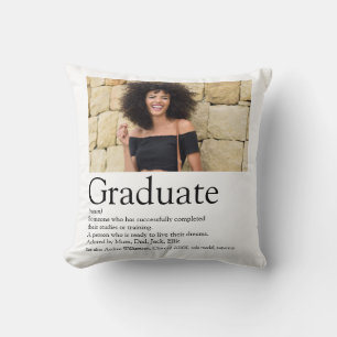 Modern Graduate Definition Photo Throw Pillow