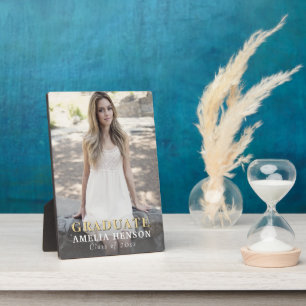 Modern Graduate Full Photo Graduation Plaque