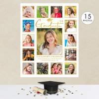 Modern Graduate Gold 15 Photo Collage