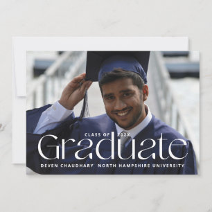 Modern Graduate Graduation Announcement Card