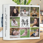 Modern Graduate Monogram 8 Photo Graduation Binder<br><div class="desc">Graduation Photo Album & Graduate Memory Book ~ modern and elegant photo collage graduation photo album. Customize with 8 of your favourite senior or college photos, and personalize with monogram initial, name, graduating year, high school or college initials. These unique trendy and stylish graduation binders will be a treasured keepsake....</div>