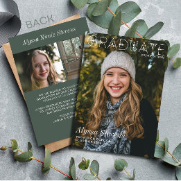 Modern Graduate Overlay Magazine Cover Photo Announcement