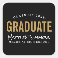 Modern Graduate Personalized Graduation Stickers
