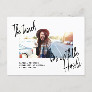 Modern graduate photo announcement + party invite