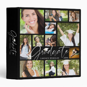 Modern GRADUATE Photo Collage Script Photo Album Binder