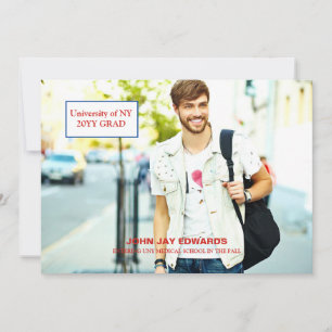 Modern Graduate Photo Graduation Announcement