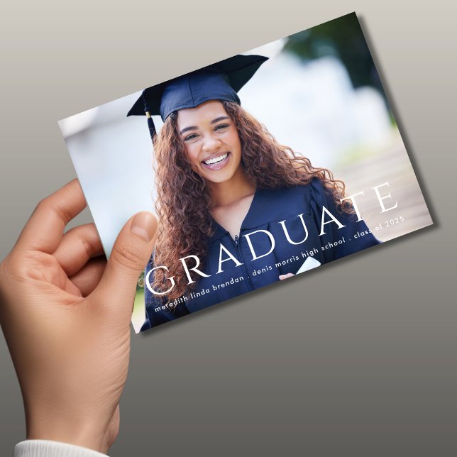 Modern Graduate Photo Graduation Announcement (Creator Uploaded)