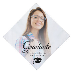 Modern Graduate Photo Graduation Cap Topper